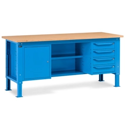 vendita online Banco work up 2008 piano multiplex mm.2000x750x732/1107h - blu ral5012 Banchi da lavoro Fami