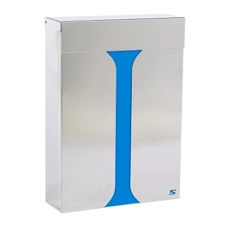 vendita online Cassetta s23 in acciaio inox aisi 304 cover azzurra 280x90x390h mm. Cassette postali Silmec
