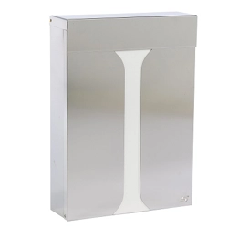 vendita online Cassetta s23 in acciaio inox aisi 304 cover bianca 280x90x390h mm. Cassette postali Silmec