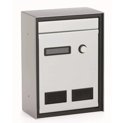 vendita online Cassetta postale incasso a 1 pulsante silver Cassette postali Silmec