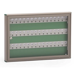 vendita online Bacheca portachiavi da 48 posti in alluminio bronzo-oro con fondo verde Cassette postali Silmec