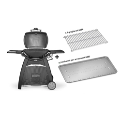 vendita online Barbecue a gas weber q 3200 black con carrello integrato Barbecue a gas Weber