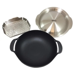 vendita online Wok gourmet in ghisa art.8856 Accessori e ricambi per barbecue Weber