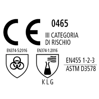Icoguanti HI-RISK PRO Guanti monouso in lattice pesante, Taglia L, Colore Blu (50 PZ