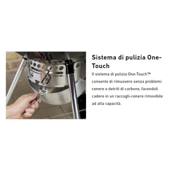 Copertura Per Barbecue Weber A Carbone 57 Cm | Impermeabile, Traspirante E Resistente Ai Raggi UV | Con Chiusura In Velcro | Grigio