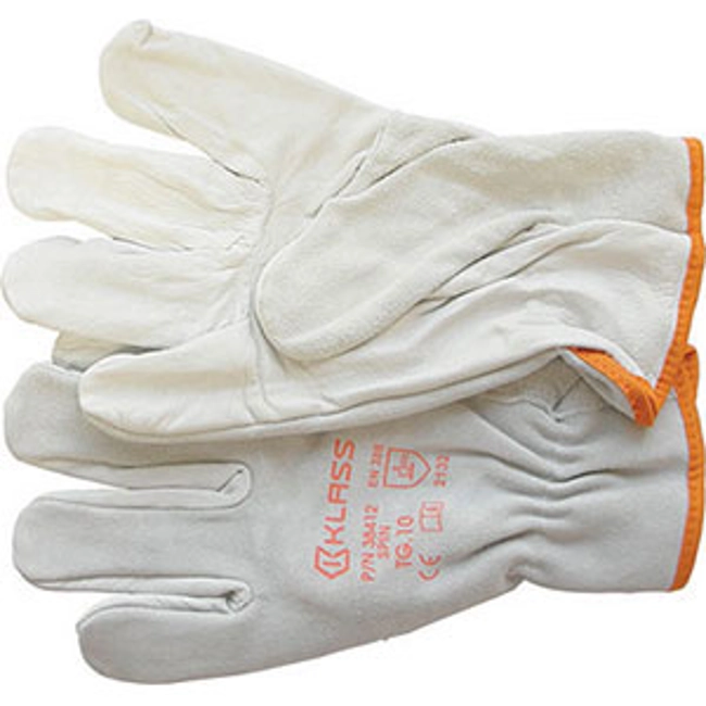 Vendita online GUANTI DI PROTEZIONE IN PELLE FIORE E DORSO CROSTA, ELASTICO STRINGIPOLSO E BORDATURA