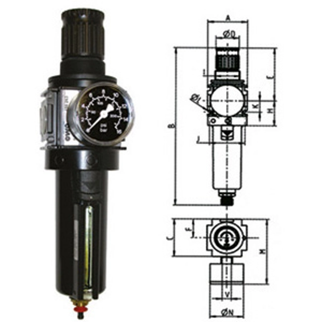 Vendita online GRUPPI FILTRO-RIDUTTORE PER ARIA COMPRESSA VARIOBLOC CON SVUOTAMENTO AUTOMATICO