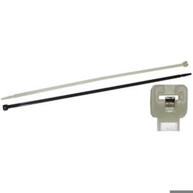 Vendita online FASCETTE DI CABLAGGIO IN NYLON CON LINGUETTA INOX LARGH. MM 2,5