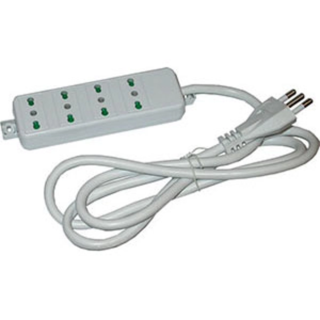 Vendita online PRESE MULTIPLE TIPO A CIABATTA LISCIA COLORE BIANCO 4 PRESE