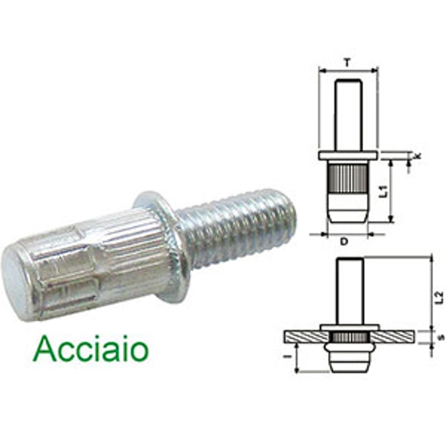 Vendita online INSERTI MASCHI FILETTATI N ACCIAIO (CF 200PZ)