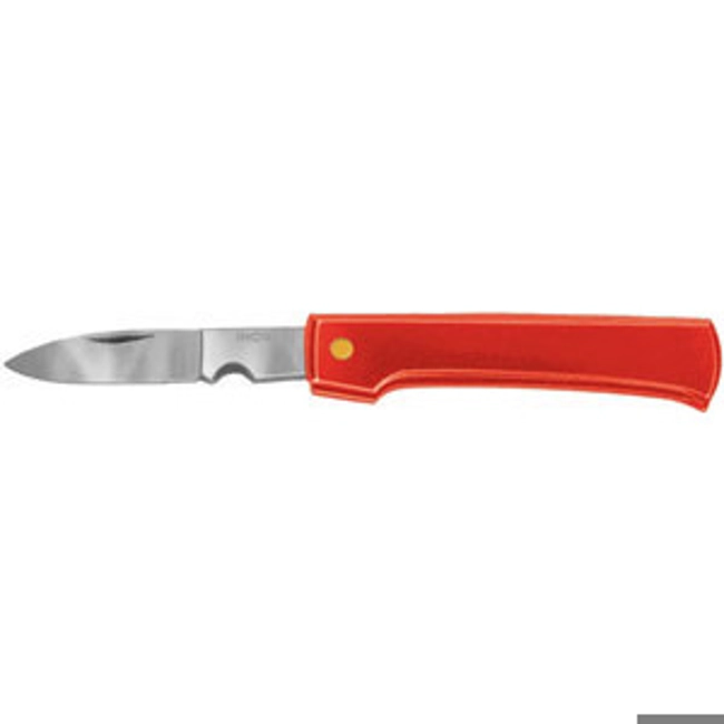 Vendita online COLTELLI A SERRAMANICO PER ELETTRIC.IMPUGNATURA PLASTICA INFRANG.E LAMA INOX CON GOLA SPELAFILI