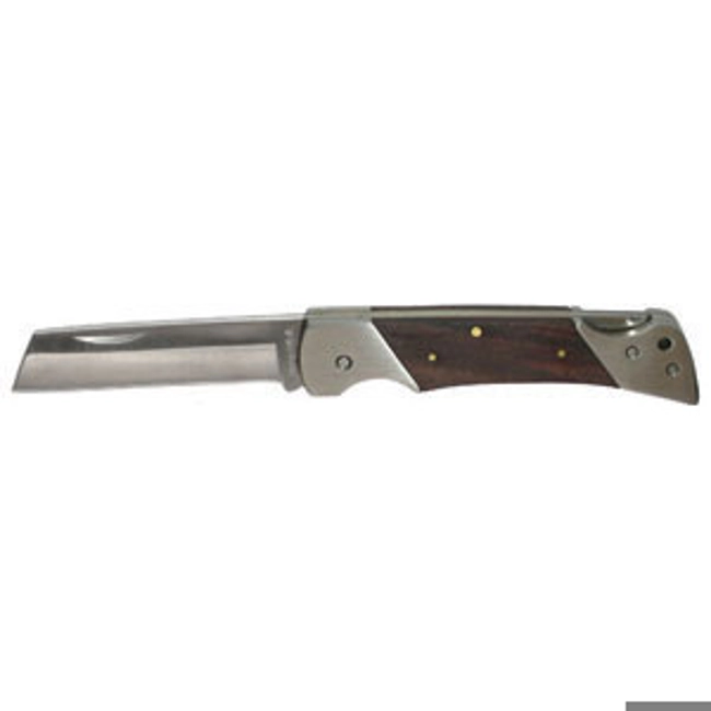 Vendita online COLTELLI A SERRAMANICO PER ELETTRIC.IMPUGN.LEGNO DURO RINFORZI OTTONE; LAMA INOX E FERMO SICUREZZA