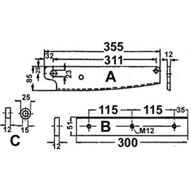 Vendita online COLTELLI PER TONDO PER ART.712G3