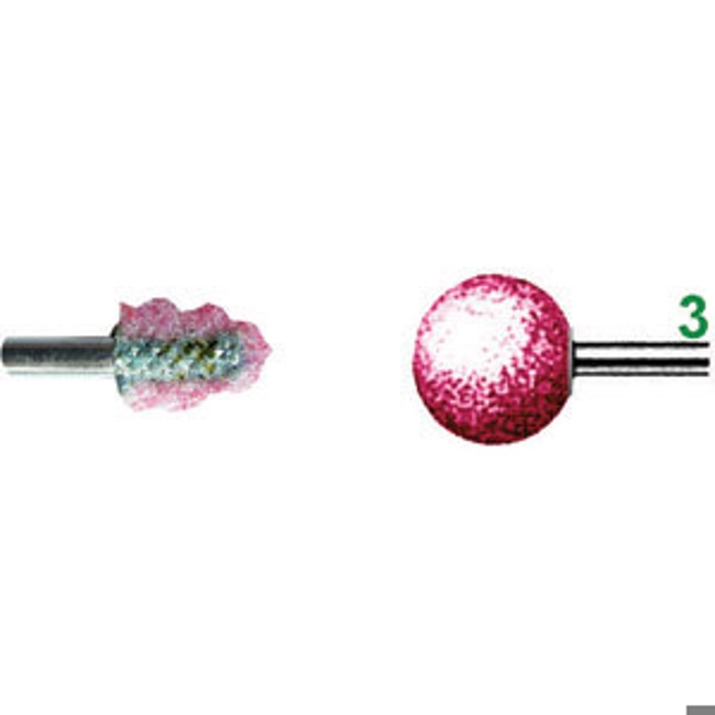 Vendita online MOLE ABRASIVE ROTATIVE ATTACCO Ø MM 3; IN CORINDONE ROSA; DUREZZA M FORMA SFERICA