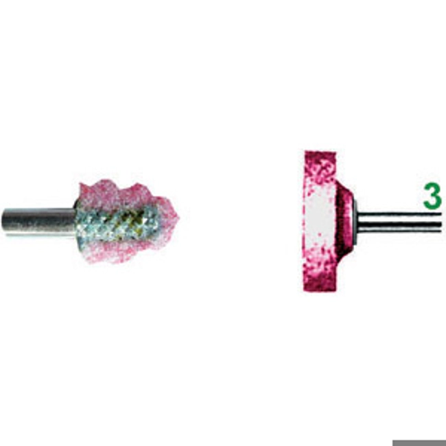 Vendita online MOLE ABRASIVE ROTATIVE ATTACCO Ø MM 3; IN CORINDONE ROSA; DUREZZA M FORMA CILINDRICA PIATTA