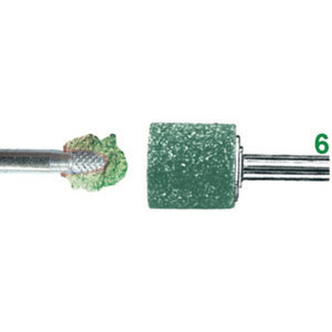 Vendita online MOLE ABRASIVE ROTATIVE ATTACCO Ø MM 6; IN CARBURO DI SILICIO VERDE; DUREZZA M FORMA CILINDRICA