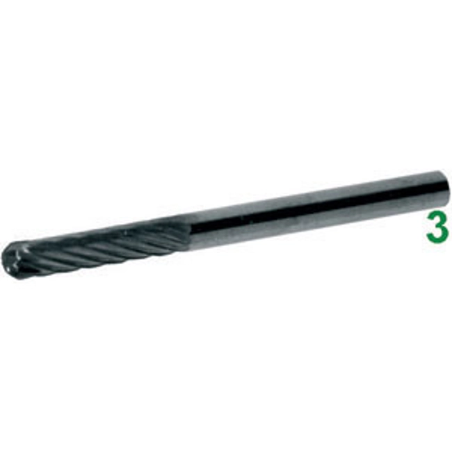 Vendita online MINI FRESE ROTATIVE IN METALLO DURO TIPO CILINDRICO-TESTA SFERICA.TAGLIO 3.