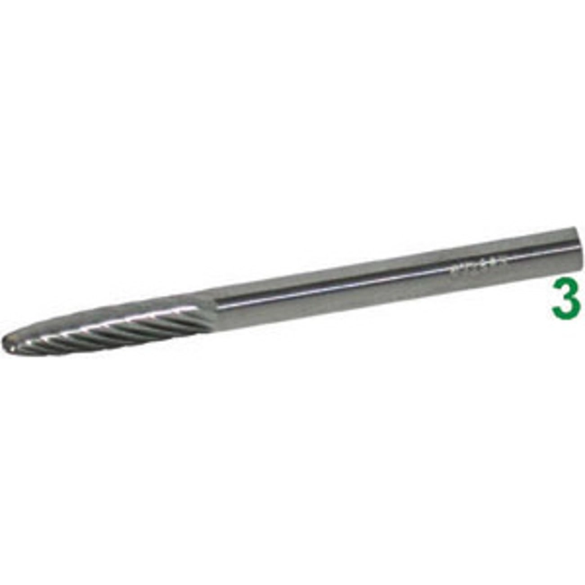 Vendita online MINI FRESE ROTATIVE IN METALLO DURO TIPO TONDO CONICO.TAGLIO 3.