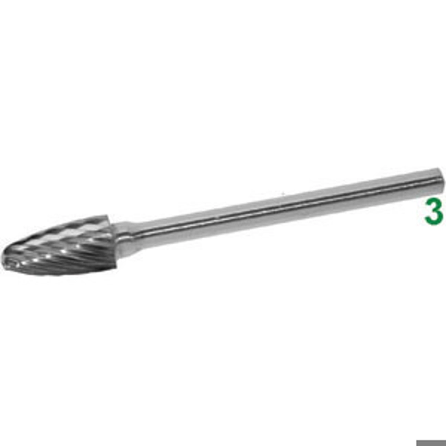Vendita online FRESE ROTATIVE IN METALLO DURO TIPO TONDO CONICO. ATTACCO Ø MM 3 TAGLIO 3