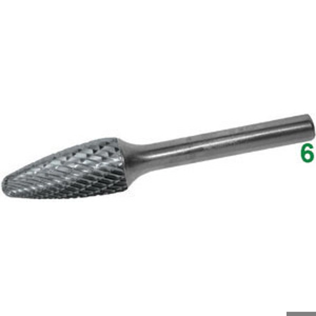 Vendita online FRESE ROTATIVE IN METALLO DURO TIPO TONDO CONICO ATTACCO Ø MM 6 TAGLIO 7
