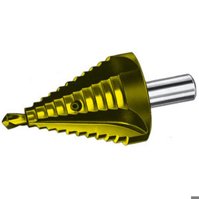 Vendita online FRESE A GRADINO PER LAMIERE TIPO A 10 GRADINI IN ACCIAIO HSS RIVESTIMENTO TIN