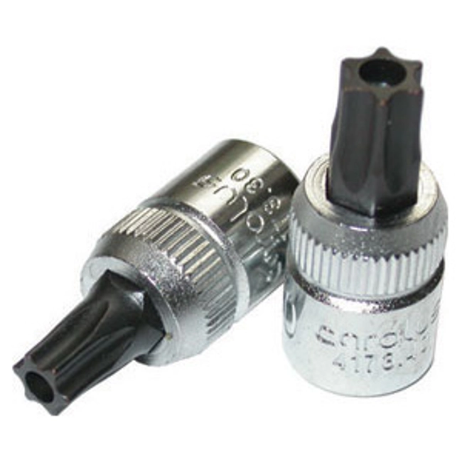 Vendita online CHIAVI A BUSSOLA ATT. 1/4 DIN 3120 - ISO 1174 CON POLIG. ESTERNO TORX CON FORO